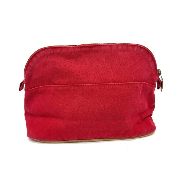 HERMES Bolide pouch 25 Pouch Canvas Red - Picture 8 of 13